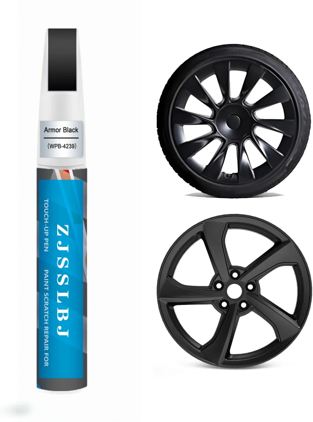 2-in-1 Touch Up Paint Pen & Brush Scratch Repair Kit for Tesla Model Y, 3, S & X