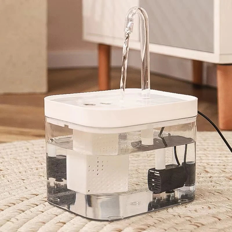 Transparent Automatic Cat & Dog Water Fountain