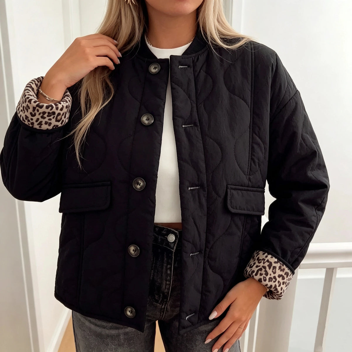 Patchwork Loose Retro Casual Jacket