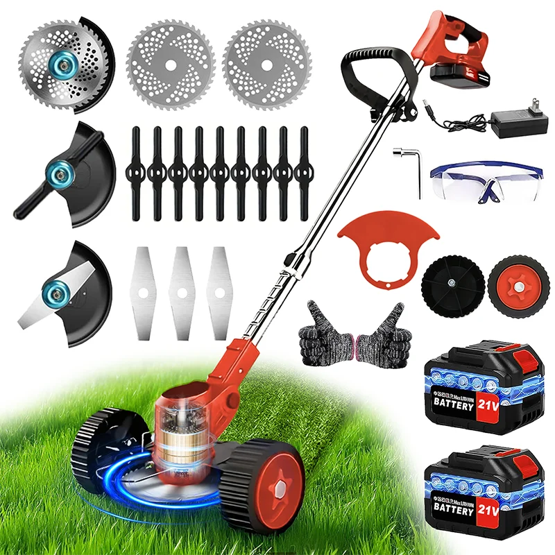 Cordless Electric Lawn Mower & Grass Trimmer