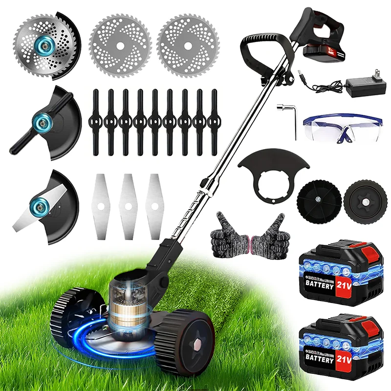 Cordless Electric Lawn Mower & Grass Trimmer