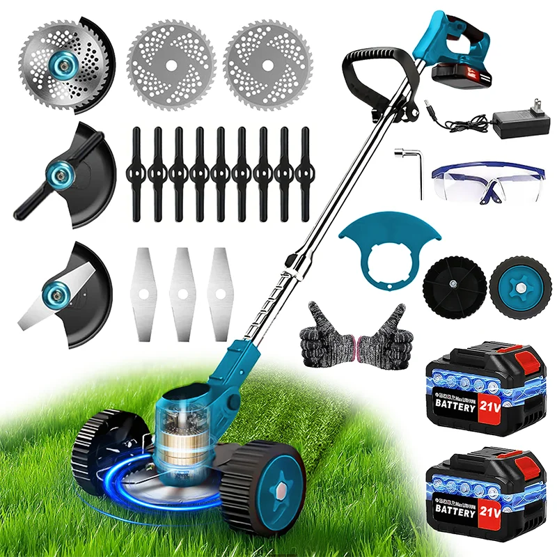 Cordless Electric Lawn Mower & Grass Trimmer