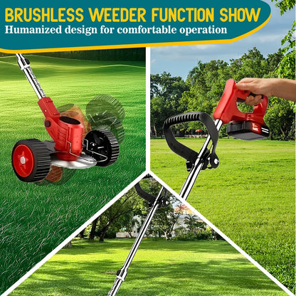Cordless Electric Lawn Mower & Grass Trimmer