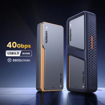 40Gbps USB4 M.2 NVMe SSD Enclosure with Aluminum Cooling Case