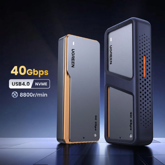 40Gbps USB4 M.2 NVMe SSD Enclosure with Aluminum Cooling Case
