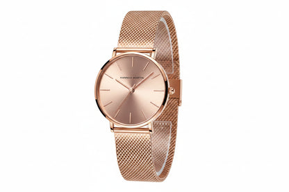 Premium Rose Gold Quartz Stainless Steel Watch