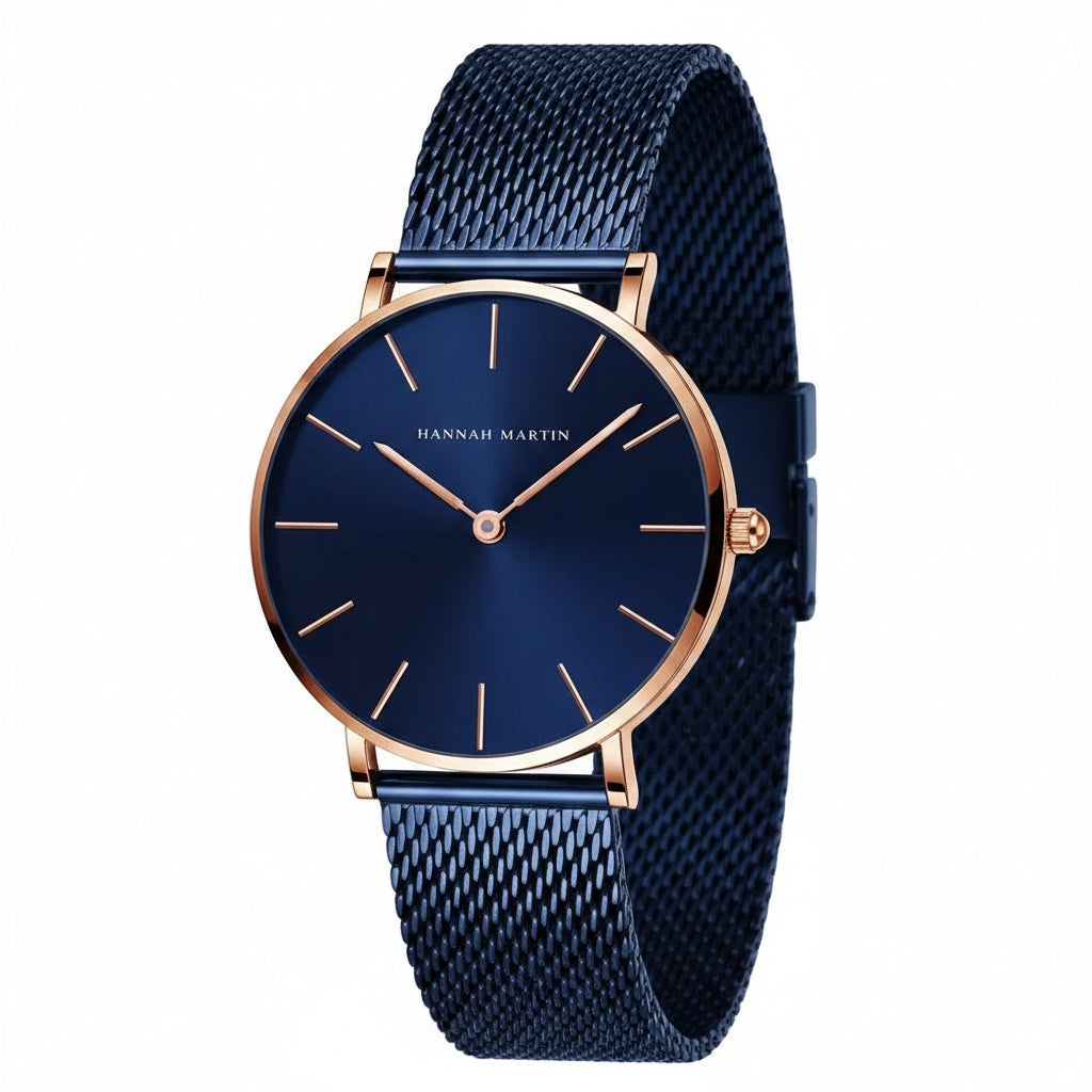 Premium Rose Gold Quartz Stainless Steel Watch