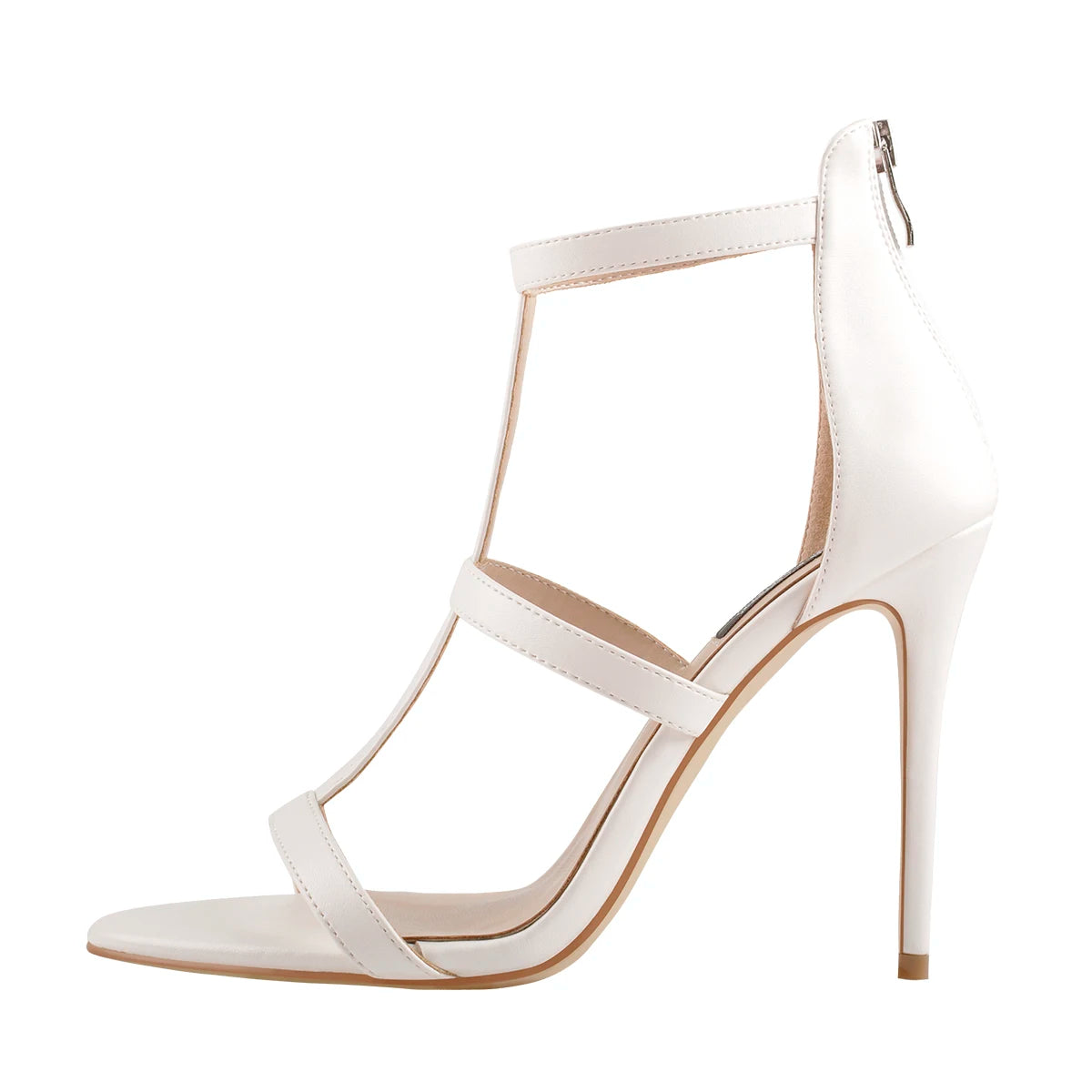 Premium T-Strap Open Toe Stiletto Heel Sandals