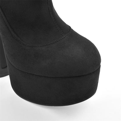 Premium Platform Knee-High High Heel Boots