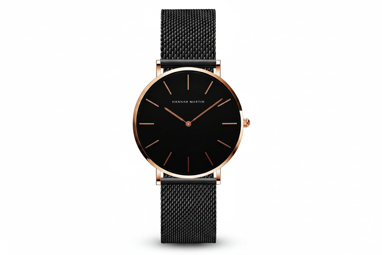 Premium Rose Gold Quartz Stainless Steel Watch