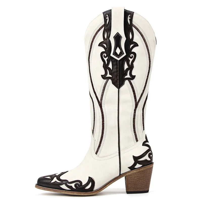 Premium Pointed Toe Embroidered Western Cowboy Boots