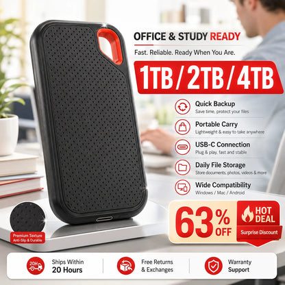 Portable External SSD USB Type-C High-Speed Storage Drive