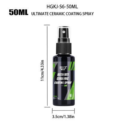 Ultimate Nano Ceramic Coating Spray with Super Hydrophobic Protection, High Gloss Shine & Paint Surface Enhancement