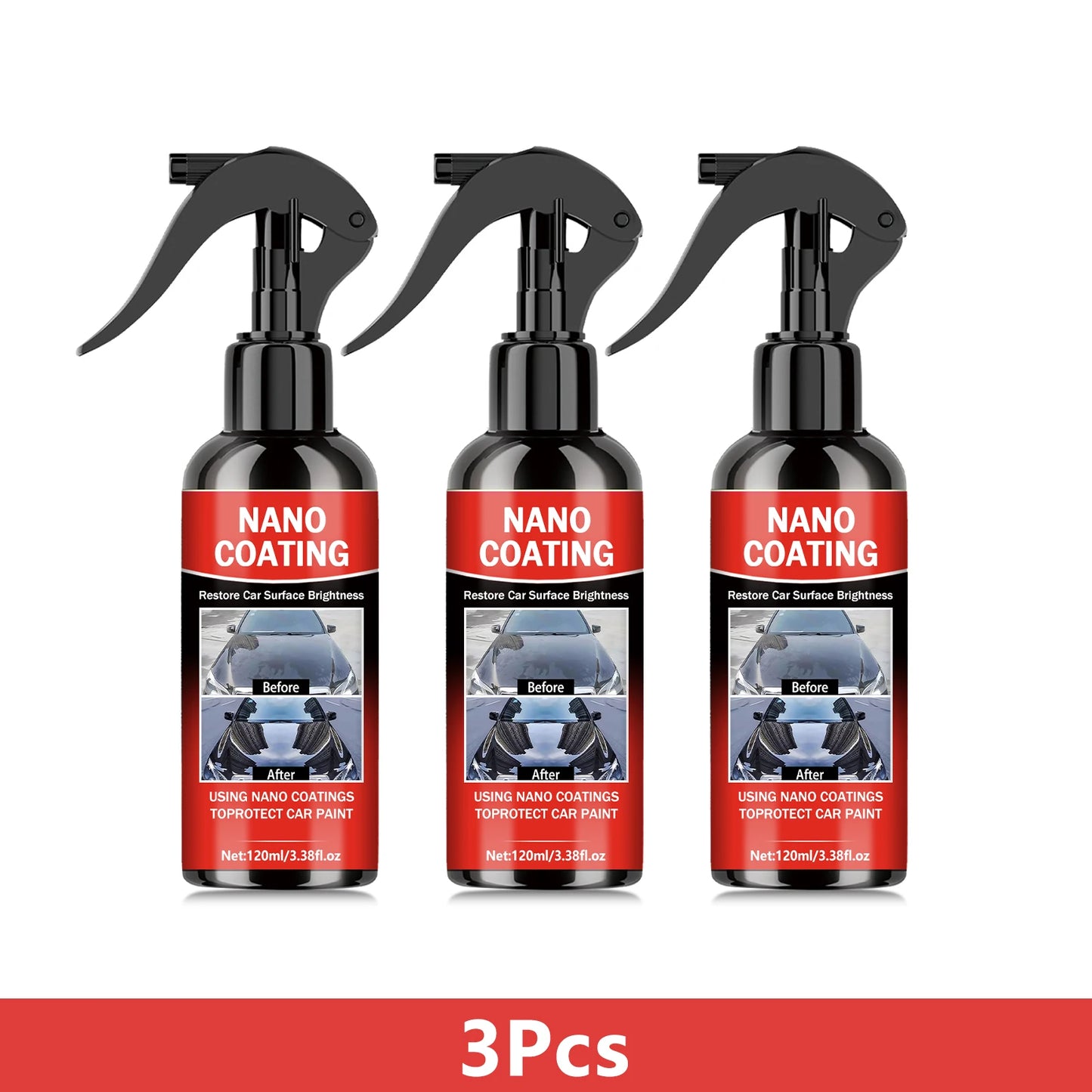 120ml Professional Nano Ceramic Coating Kit for Long-Lasting Paint Protection & High Gloss Finish