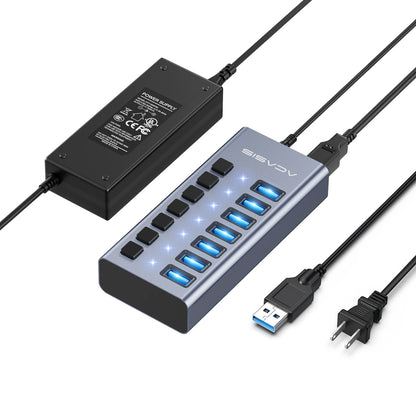 10Gbps Multi-Port USB Hub with Individual Switches