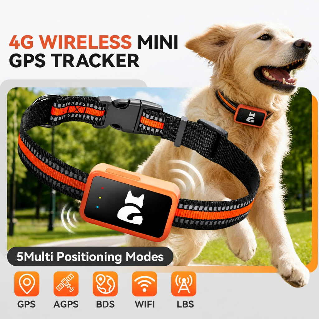 4G GPS Pet Tracker Collar with Health Monitor