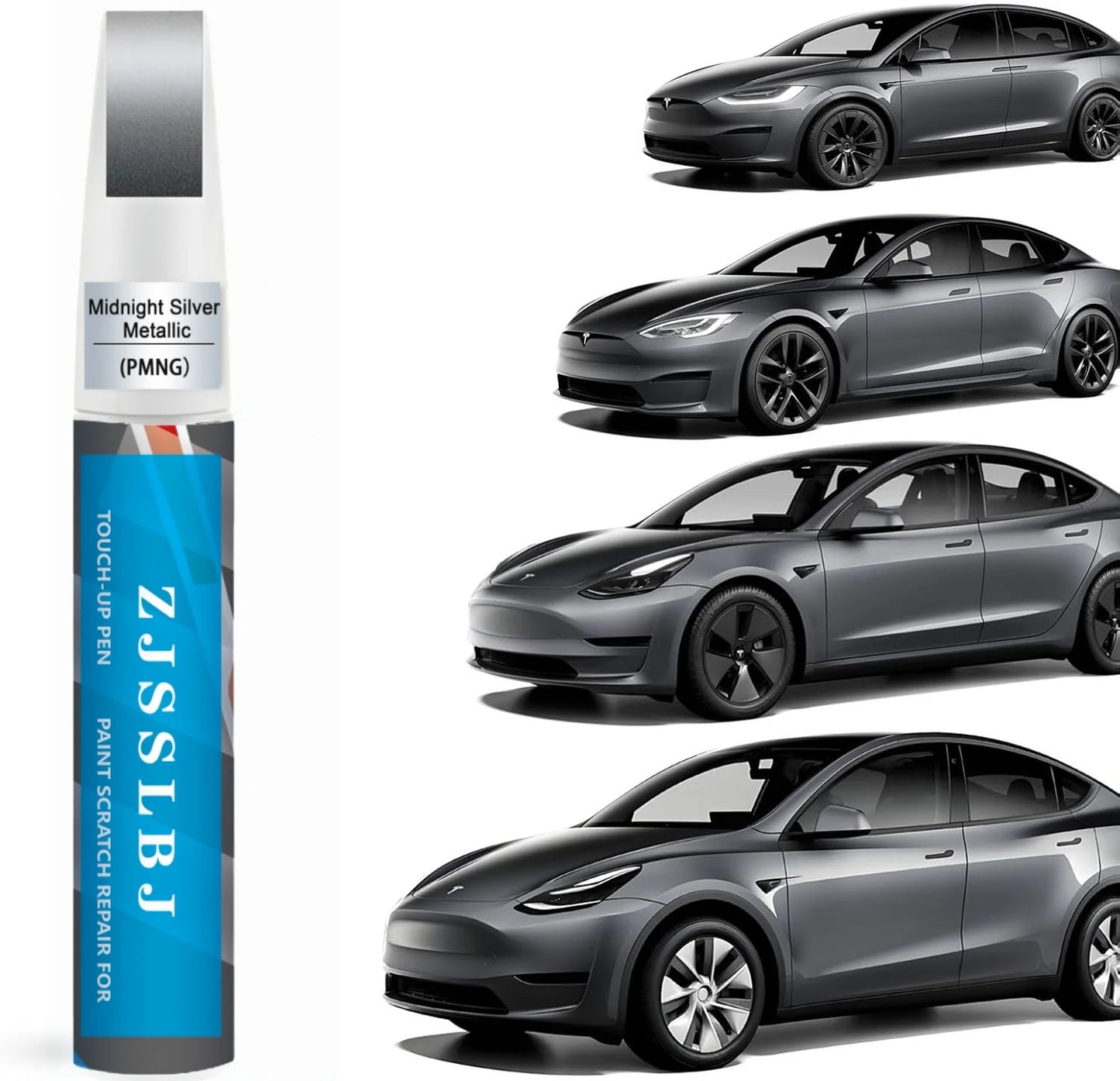 2-in-1 Touch Up Paint Pen & Brush Scratch Repair Kit for Tesla Model Y, 3, S & X