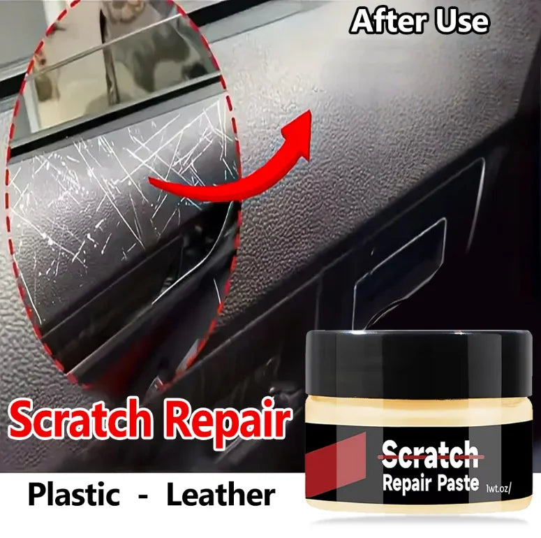 Car Plastic & Leather Restorer with Trim Polish, Tire Shine & Scratch Repair Formula