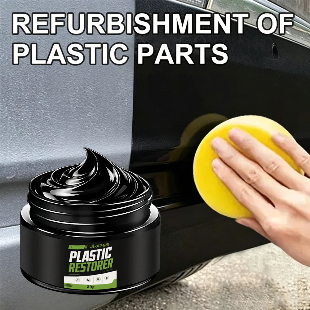 Car Plastic Restorer Paste for Exterior Trim Restoration, Gloss Enhancement & Protective Coating