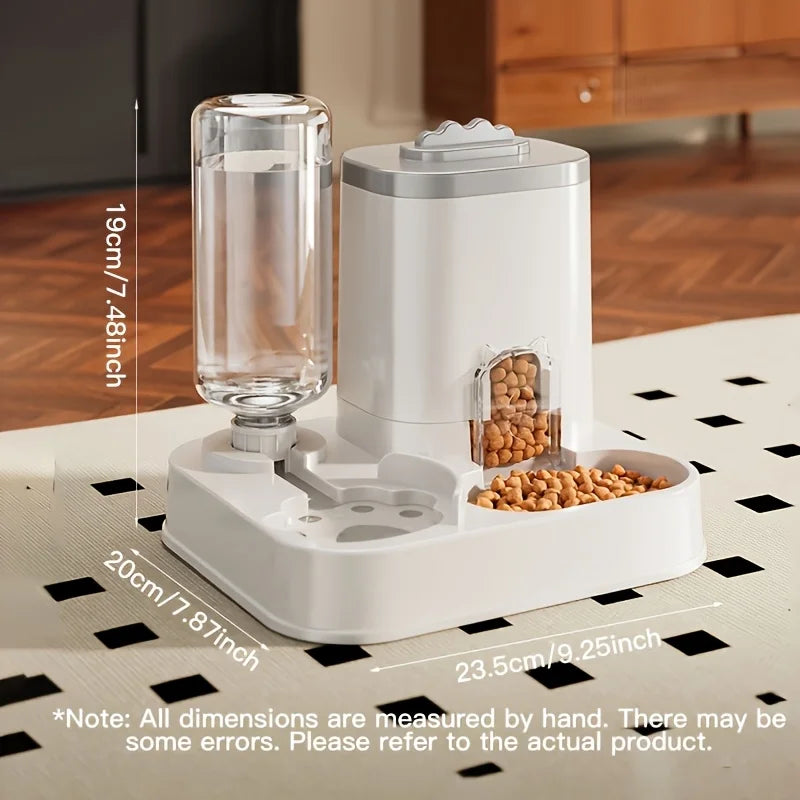 Large Capacity Automatic Gravity Pet Feeder & Water Dispenser