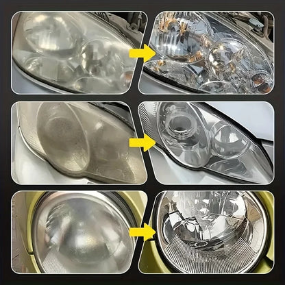 Car Headlight Restoration & Polishing Kit with Scratch Remover and Oxidation Cleaner