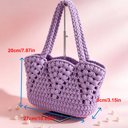 Handmade Crochet Woven Tote Bag