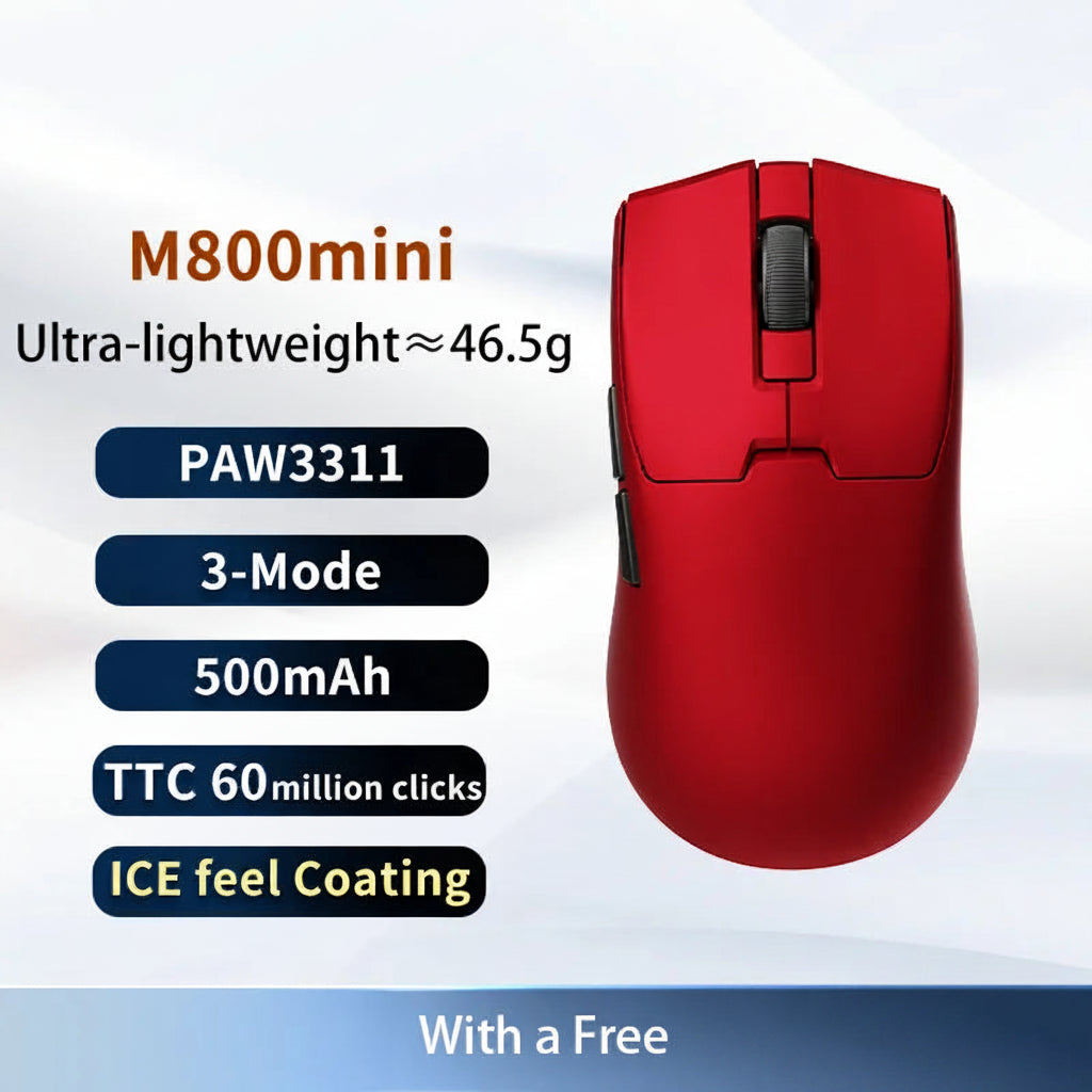 46g Ultra-Lightweight Wireless Gaming Mouse with 1KHz Polling Rate