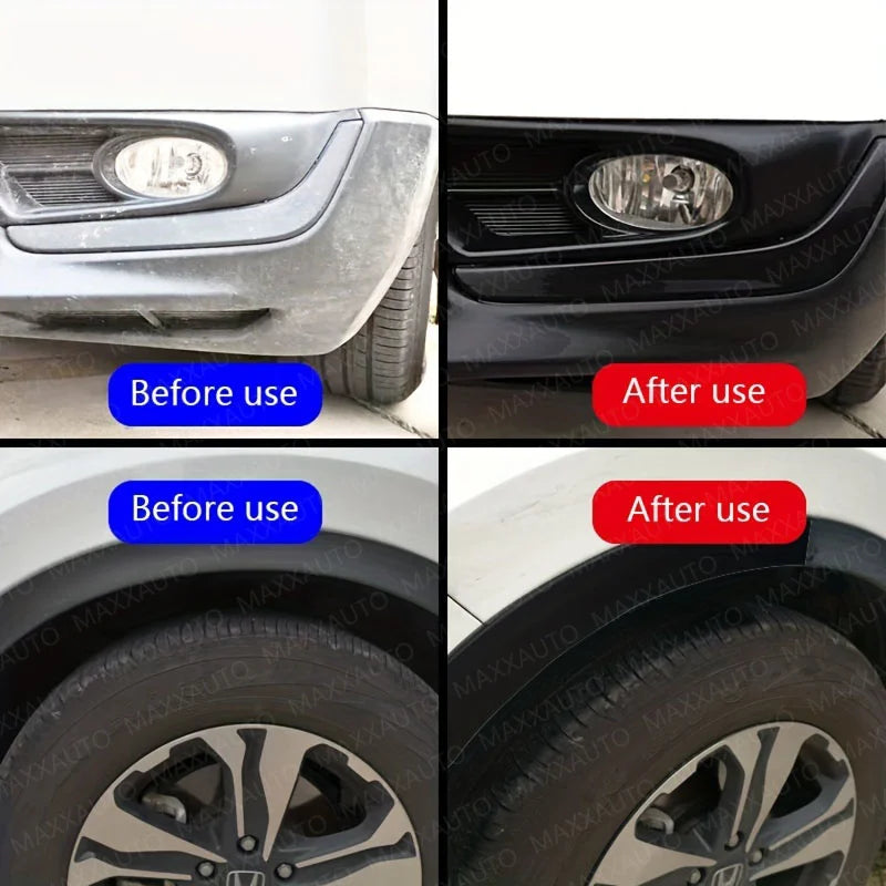 Car Plastic & Leather Restorer Wax with Back to Black Trim Shine & Long-Lasting Protective Coating