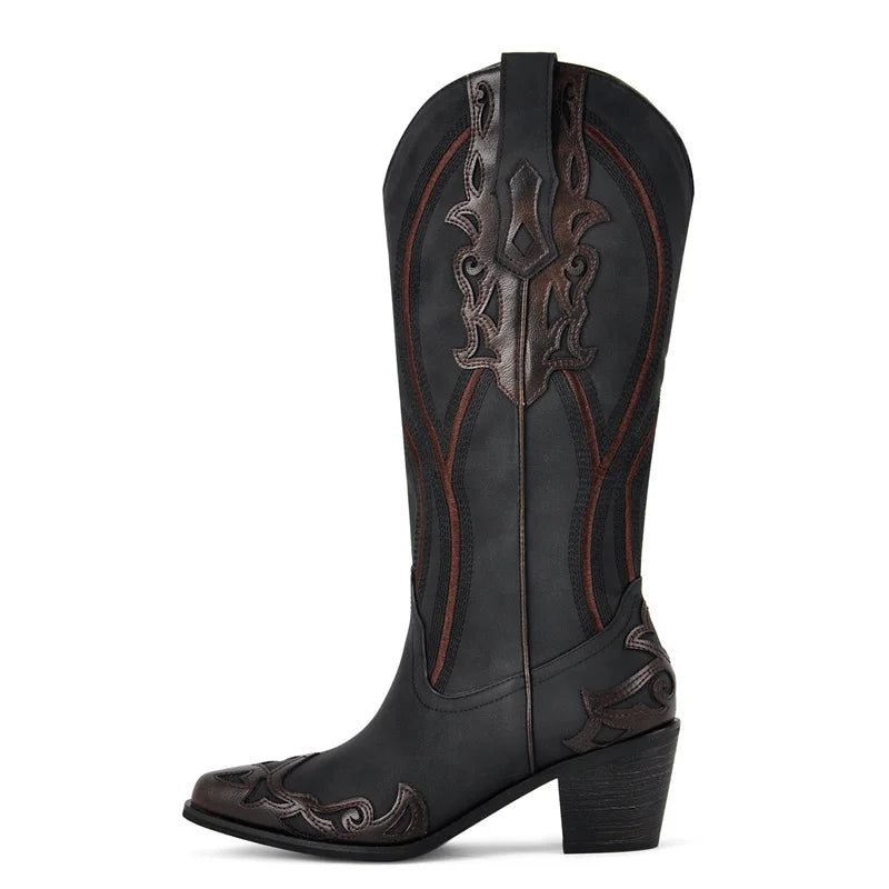 Premium Pointed Toe Embroidered Western Cowboy Boots