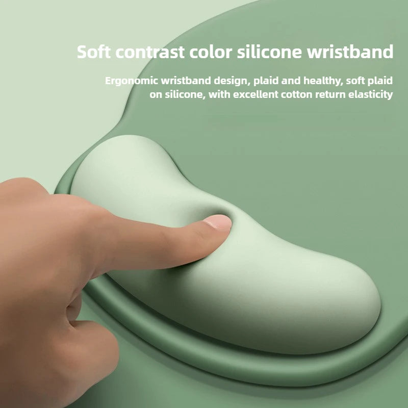 Ergonomic Gradient Mouse Pad with Soft Wrist Rest & Non-Slip Base