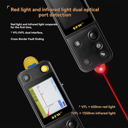 0KM Optical Fiber Fault Locator with 10mW VFL for FTTH, FTTB & Fiber Breakpoint Testing