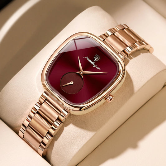 Luxury Stainless Steel Quartz Wrist Watch with Water Resistance