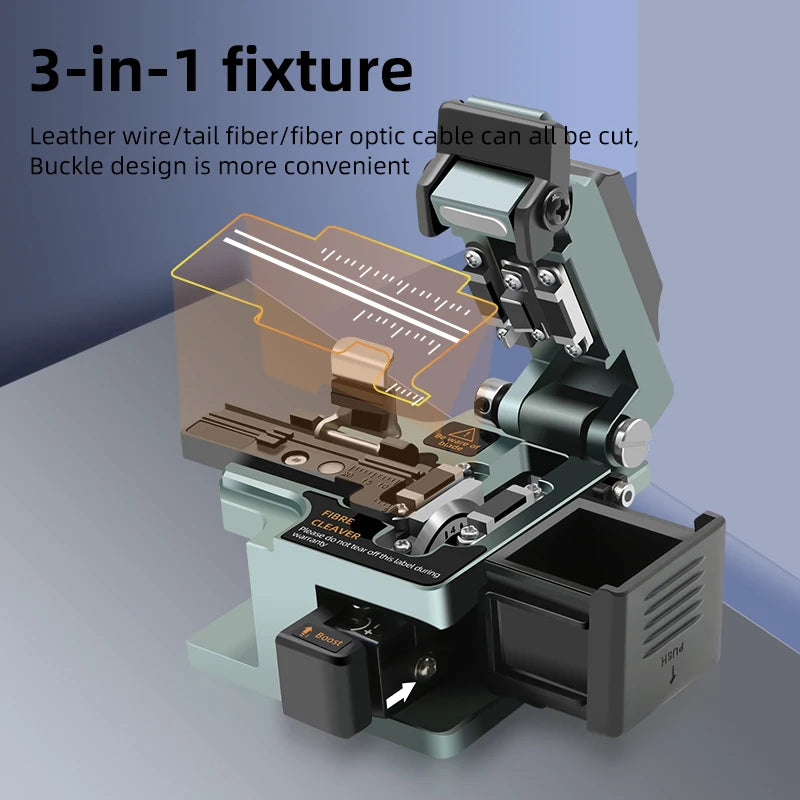 High Precision Fiber Optic Cleaver for SM/MM FTTH, FTTX, Telecom & Network Fiber Cable Cutting