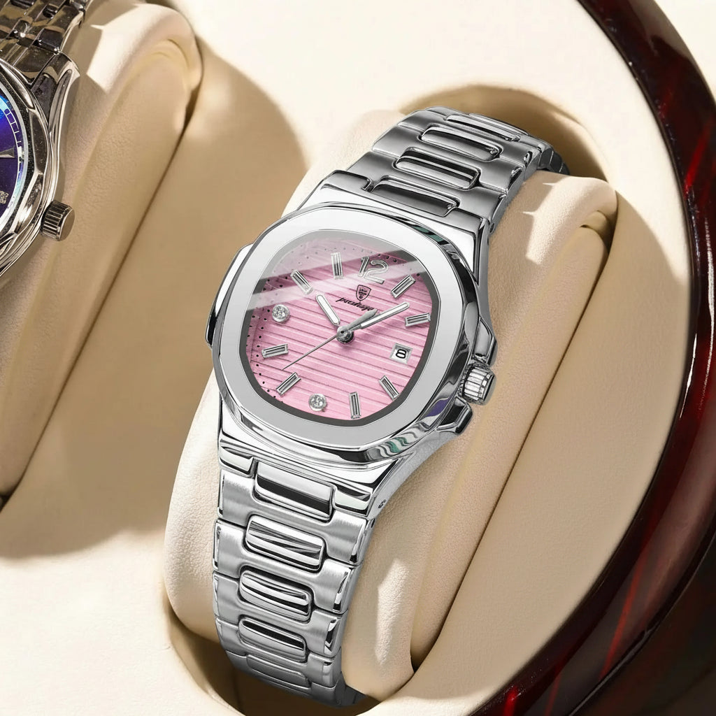 Premium Square Luminous Waterproof Quartz Watch