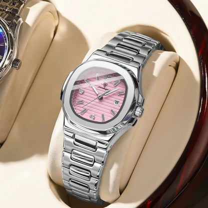 Premium Square Luminous Waterproof Quartz Watch