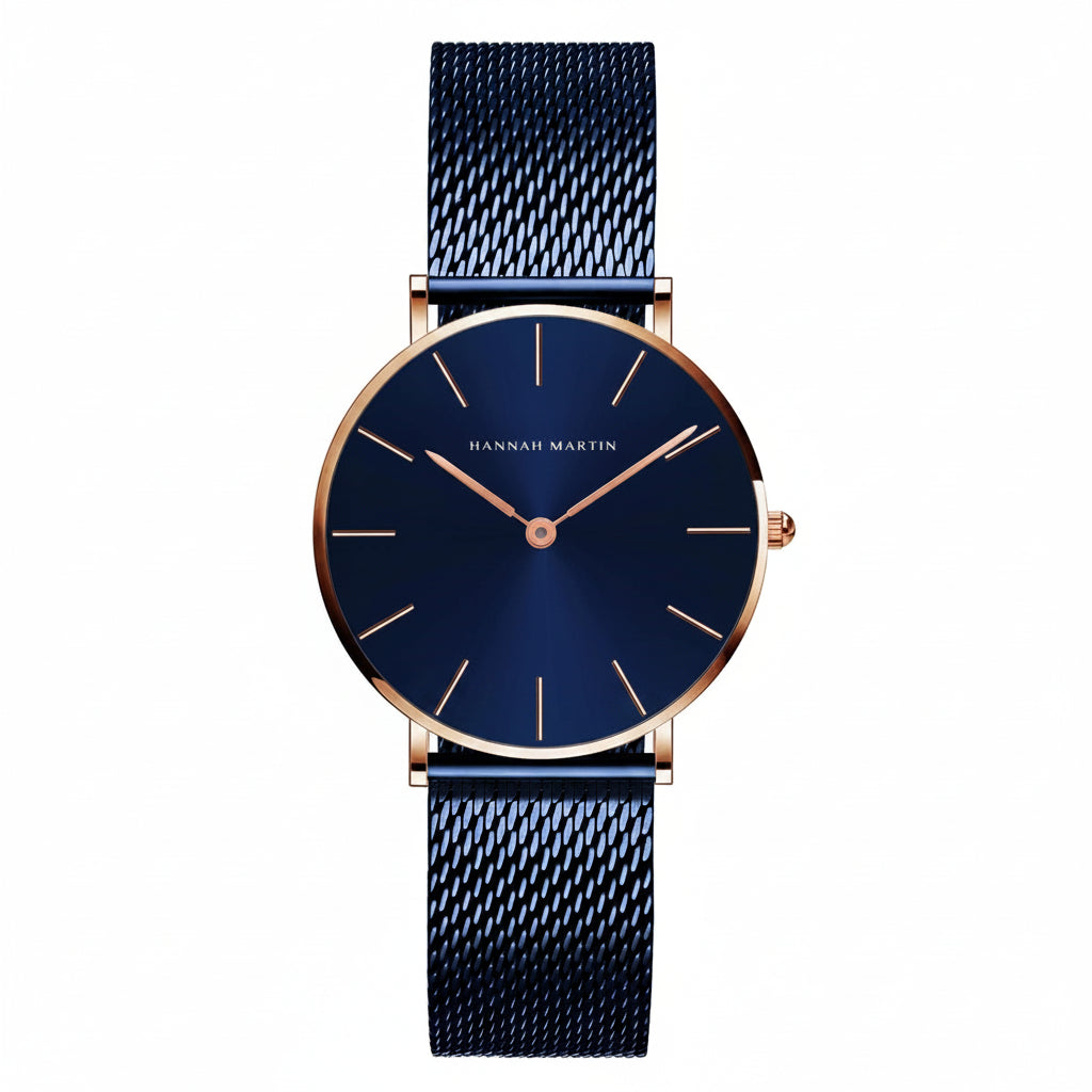 Premium Rose Gold Quartz Stainless Steel Watch