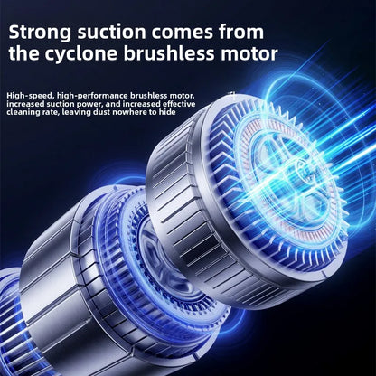 Wireless Handheld Car Vacuum Cleaner with High-Power Suction & One-Touch Dust Emptying