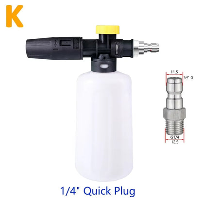 Adjustable Snow Foam Cannon Kit for K2–K7 Pressure Washers with Foam Lance & Car Wash Nozzle