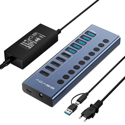 10Gbps Multi-Port USB Hub with Individual Switches