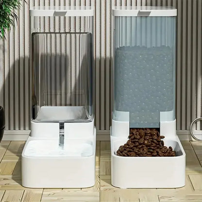 Automatic Gravity Pet Food & Water Dispenser Set