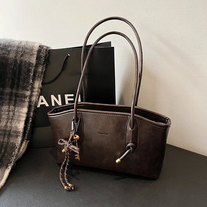 Winter PU Leather Shoulder Bags for Women Y2K Hot Female Crossbody Bag Lady Luxury Handbags and Purses Retro Tote Top-handle Bag