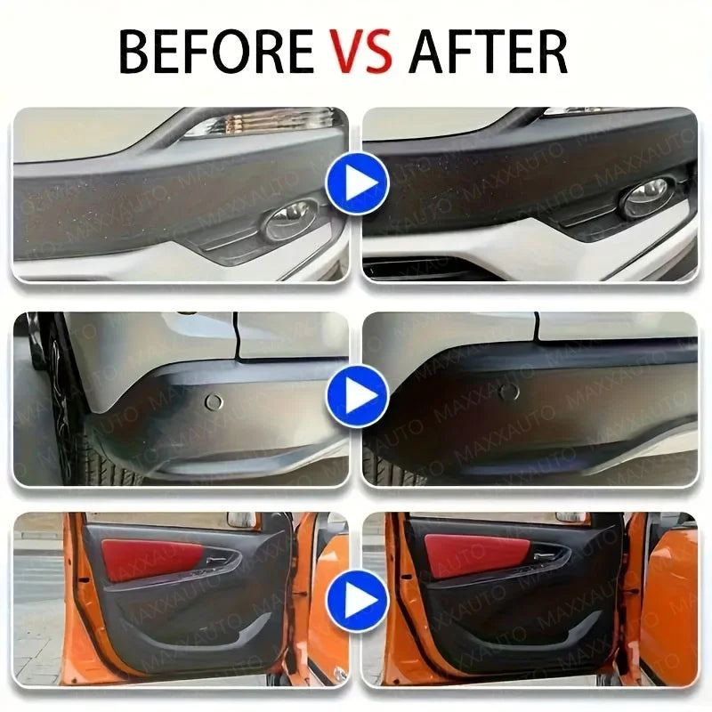 Car Plastic & Leather Restorer Wax with Back to Black Trim Shine & Long-Lasting Protective Coating