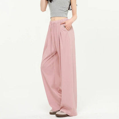 Lightweight Lyocell Wide-Leg Jeans with Elastic Waist
