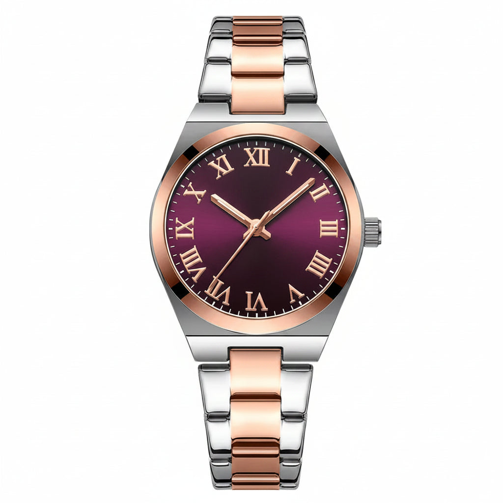 Luxury Stainless Steel Analog Quartz Wrist Watch with Date Display & Water Resistance