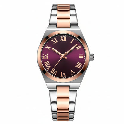 Luxury Stainless Steel Analog Quartz Wrist Watch with Date Display & Water Resistance