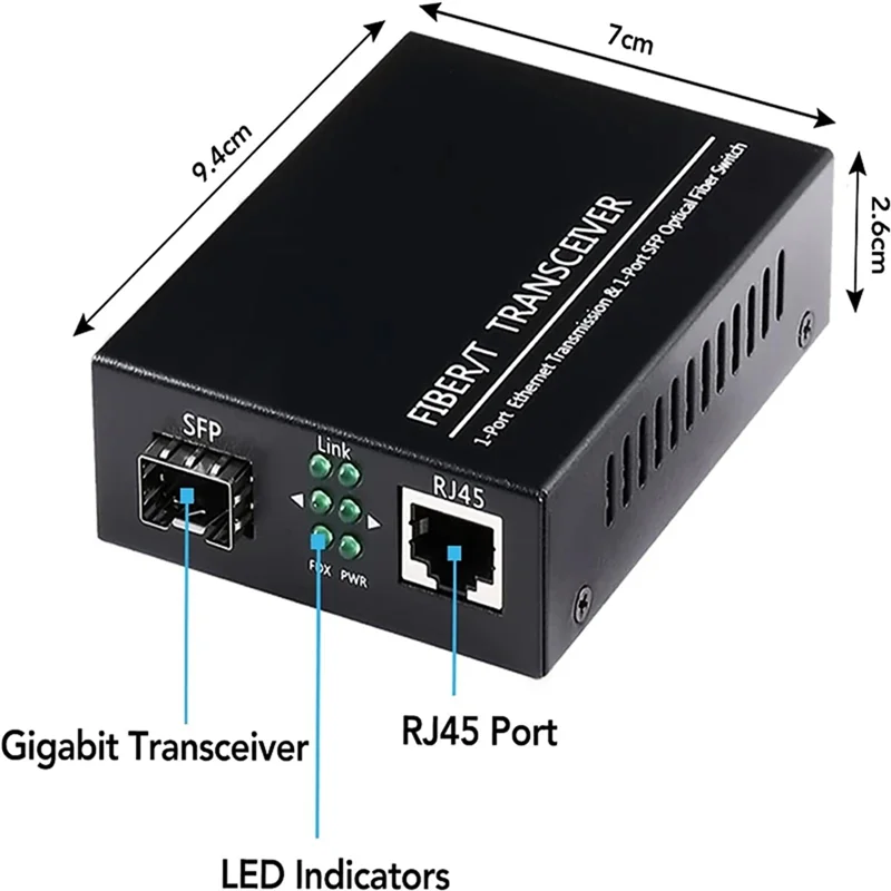10/100/1000M Gigabit Single Mode Fiber Optic Transceiver for High-Speed Network Transmission