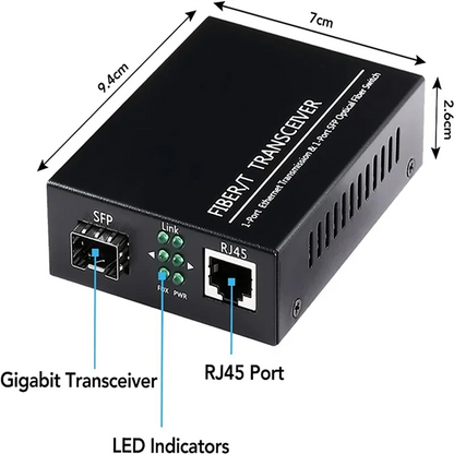 10/100/1000M Gigabit Single Mode Fiber Optic Transceiver for High-Speed Network Transmission