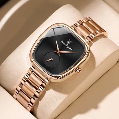 Luxury Stainless Steel Quartz Wrist Watch with Water Resistance