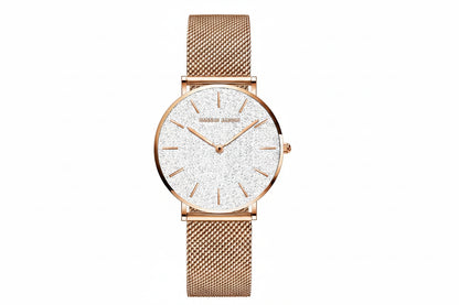 Premium Rose Gold Quartz Stainless Steel Watch