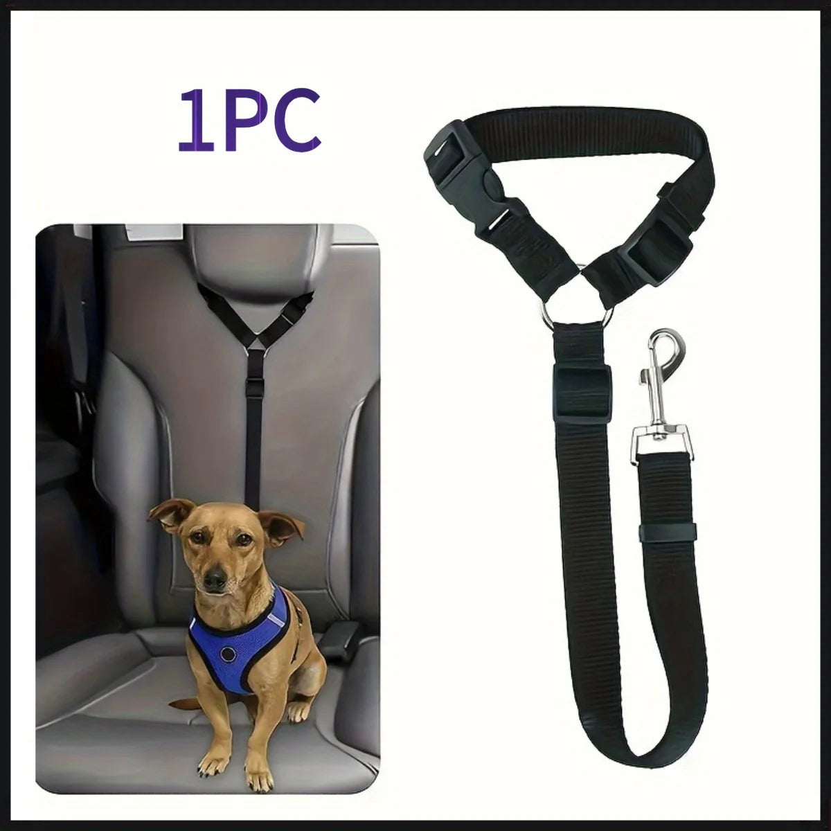 Adjustable Dog Car Seat Belt Leash